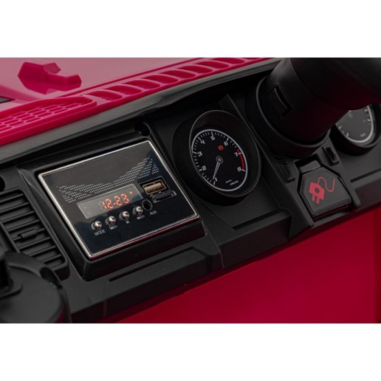 JOKO Elektrické autíčko Jeep OFF Road 4x4, penové kolesá, kožené sedadlo, FM rádio, ružové