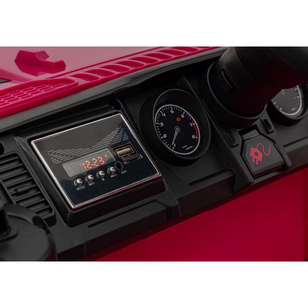 JOKO Elektrické autíčko Jeep OFF Road 4x4, penové kolesá, kožené sedadlo, FM rádio, ružové
