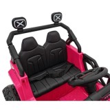 JOKO Elektrické autíčko Jeep OFF Road 4x4, penové kolesá, kožené sedadlo, FM rádio, ružové