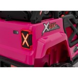 JOKO Elektrické autíčko Jeep OFF Road 4x4, penové kolesá, kožené sedadlo, FM rádio, ružové