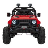 JOKO Elektrické autíčko Jeep OFF Road 4x4, penové kolesá, kožené sedadlo, FM rádio, červené