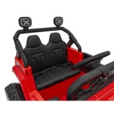 JOKO Elektrické autíčko Jeep OFF Road 4x4, penové kolesá, kožené sedadlo, FM rádio, červené