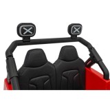 JOKO Elektrické autíčko Jeep OFF Road 4x4, penové kolesá, kožené sedadlo, FM rádio, červené
