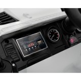 JOKO Elektrické autíčko Jeep OFF Road 4x4, penové kolesá, kožené sedadlo, FM rádio, biele