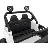 JOKO Elektrické autíčko Jeep OFF Road 4x4, penové kolesá, kožené sedadlo, FM rádio, biele