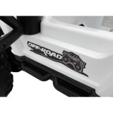JOKO Elektrické autíčko Jeep OFF Road 4x4, penové kolesá, kožené sedadlo, FM rádio, biele