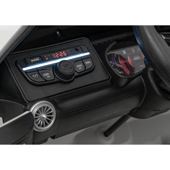 JOKO Elektrické autíčko Mercedes Benz AMG SL63 4x4, penové kolesá, kožené sedadlo, FM rádio, biele