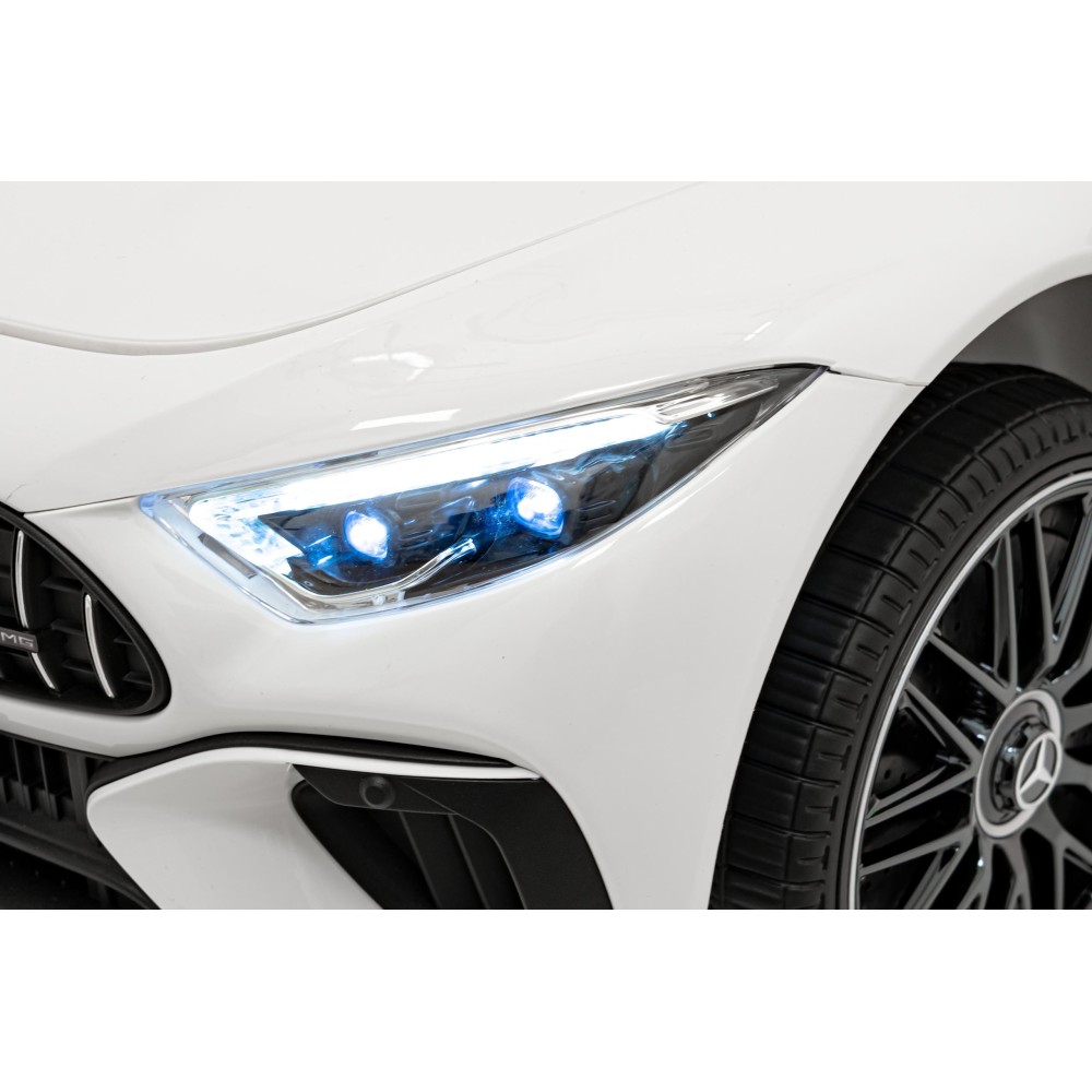 JOKO Elektrické autíčko Mercedes Benz AMG SL63 4x4, penové kolesá, kožené sedadlo, FM rádio, biele