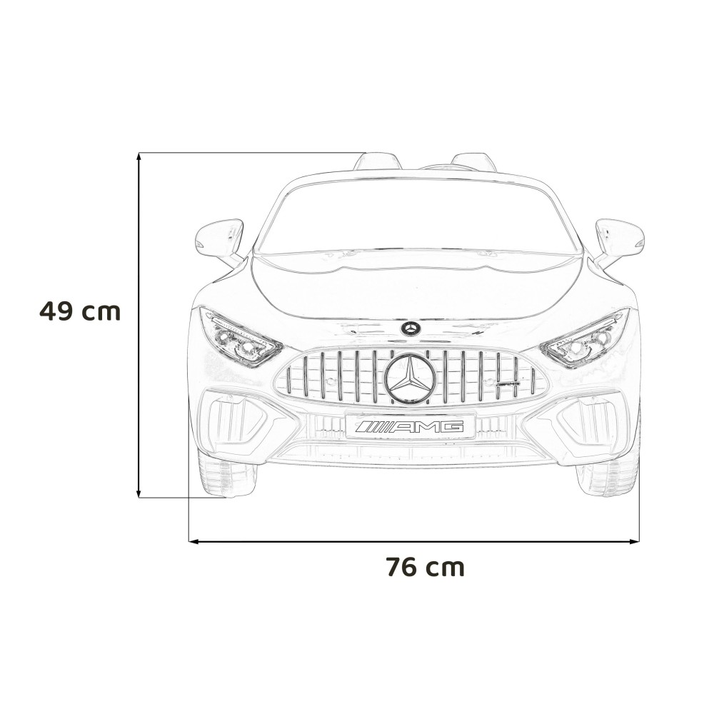 JOKO Elektrické autíčko Mercedes Benz AMG SL63 4x4, penové kolesá, kožené sedadlo, FM rádio, biele