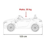 JOKO Elektrické autíčko Mercedes Benz AMG SL63 4x4, penové kolesá, kožené sedadlo, FM rádio, biele