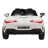 JOKO Elektrické autíčko Mercedes Benz AMG SL63 4x4, penové kolesá, kožené sedadlo, FM rádio, biele