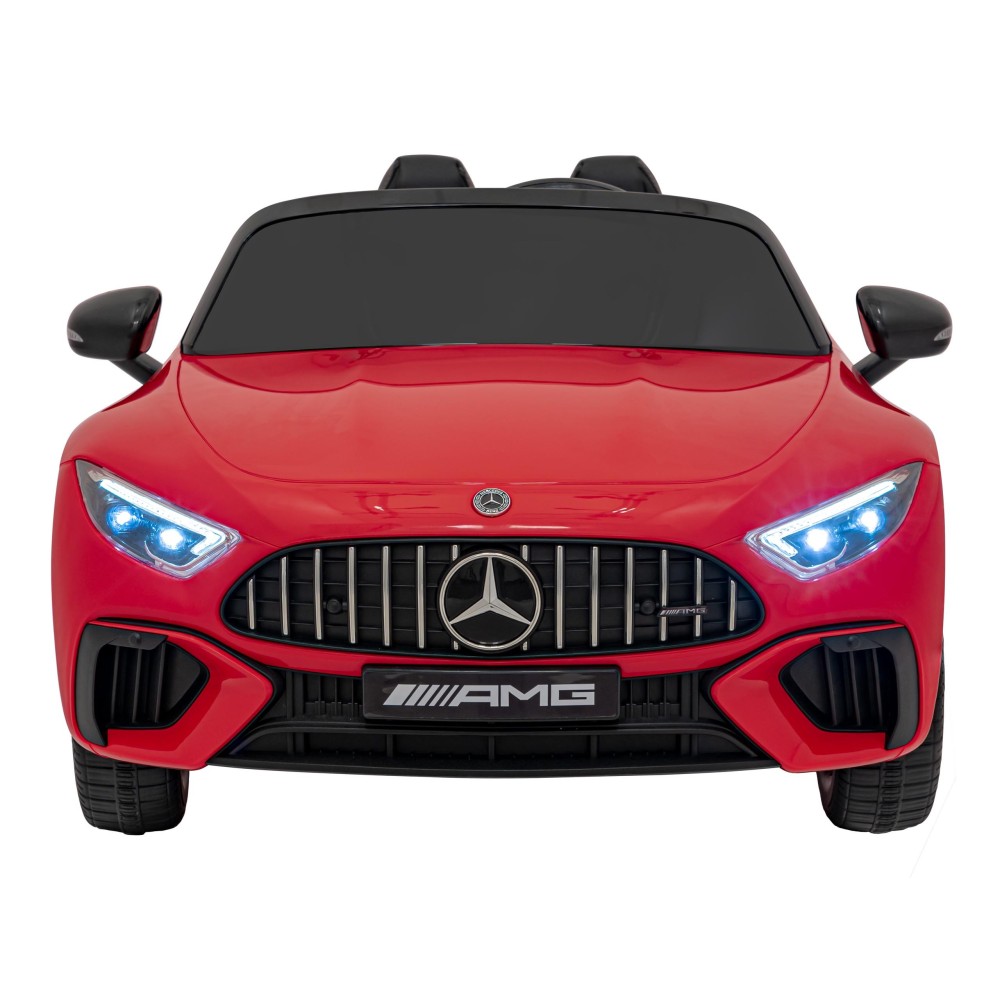 JOKO Elektrické autíčko Mercedes Benz AMG SL63 4x4, penové kolesá, kožené sedadlo, FM rádio, červené