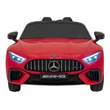 JOKO Elektrické autíčko Mercedes Benz AMG SL63 4x4, penové kolesá, kožené sedadlo, FM rádio, červené