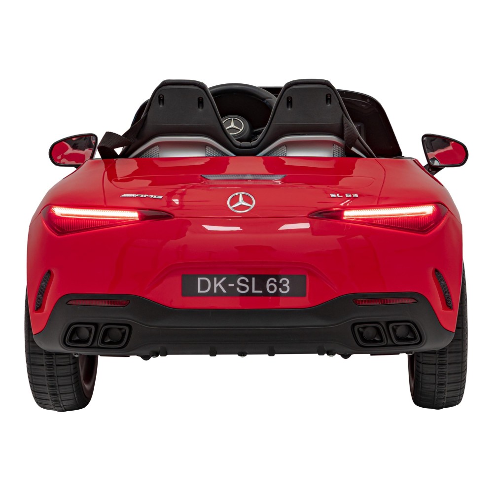 JOKO Elektrické autíčko Mercedes Benz AMG SL63 4x4, penové kolesá, kožené sedadlo, FM rádio, červené