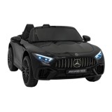 JOKO Elektrické autíčko Mercedes Benz AMG SL63 4x4, penové kolesá, kožené sedadlo, FM rádio, čierne