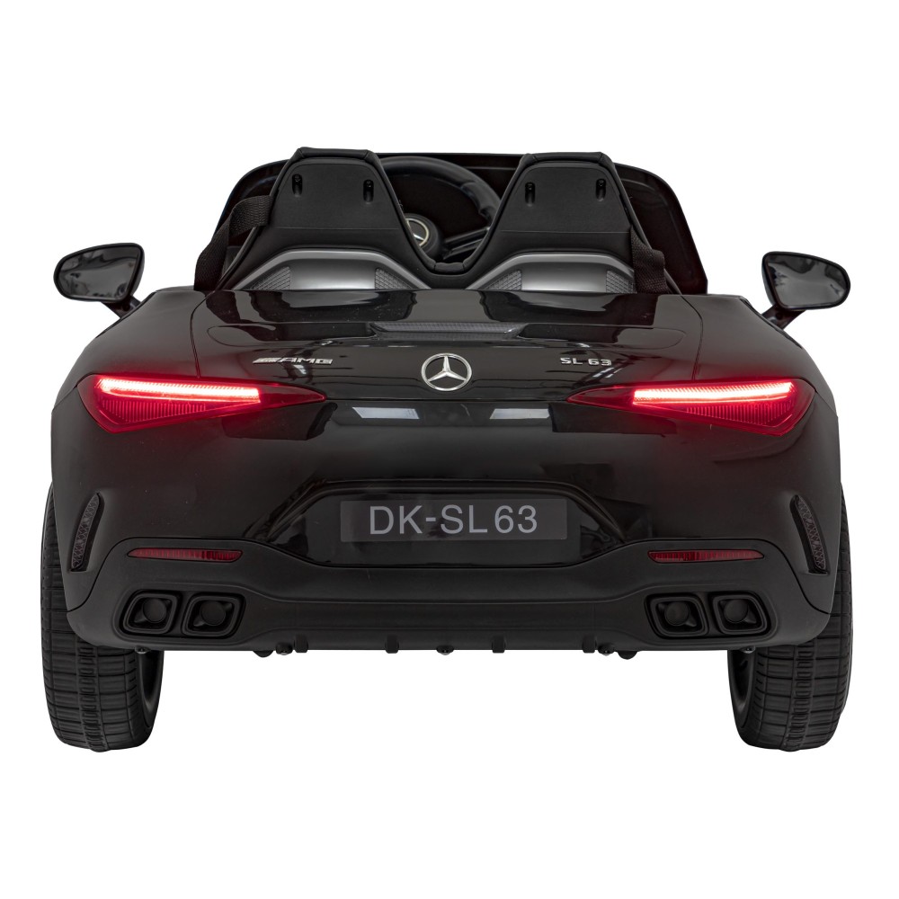 JOKO Elektrické autíčko Mercedes Benz AMG SL63 4x4, penové kolesá, kožené sedadlo, FM rádio, čierne