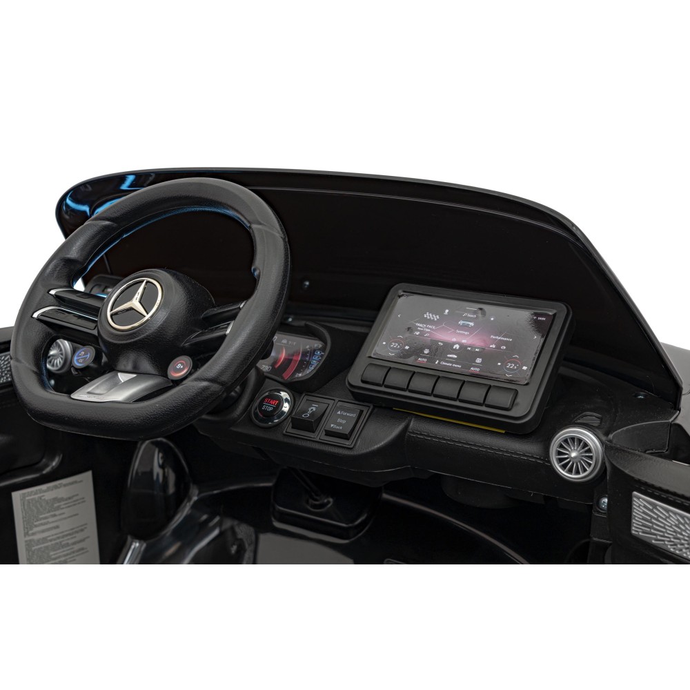 JOKO Elektrické autíčko Mercedes Benz AMG SL63 4x4, penové kolesá, kožené sedadlo, FM rádio, čierne
