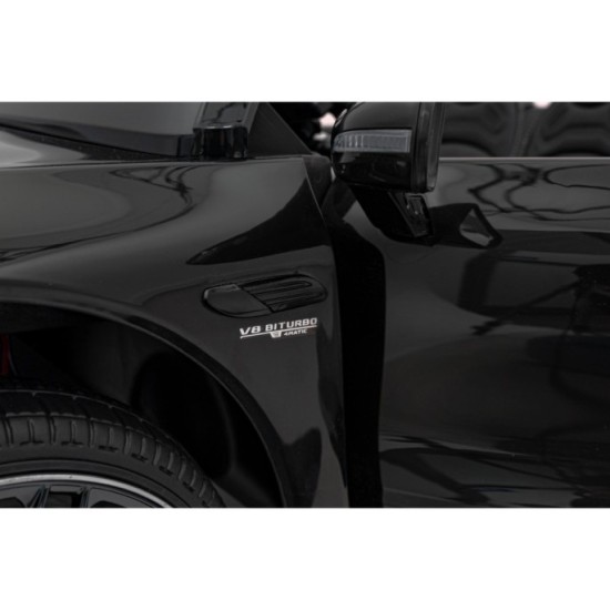 JOKO Elektrické autíčko Mercedes Benz AMG SL63 4x4, penové kolesá, kožené sedadlo, FM rádio, čierne