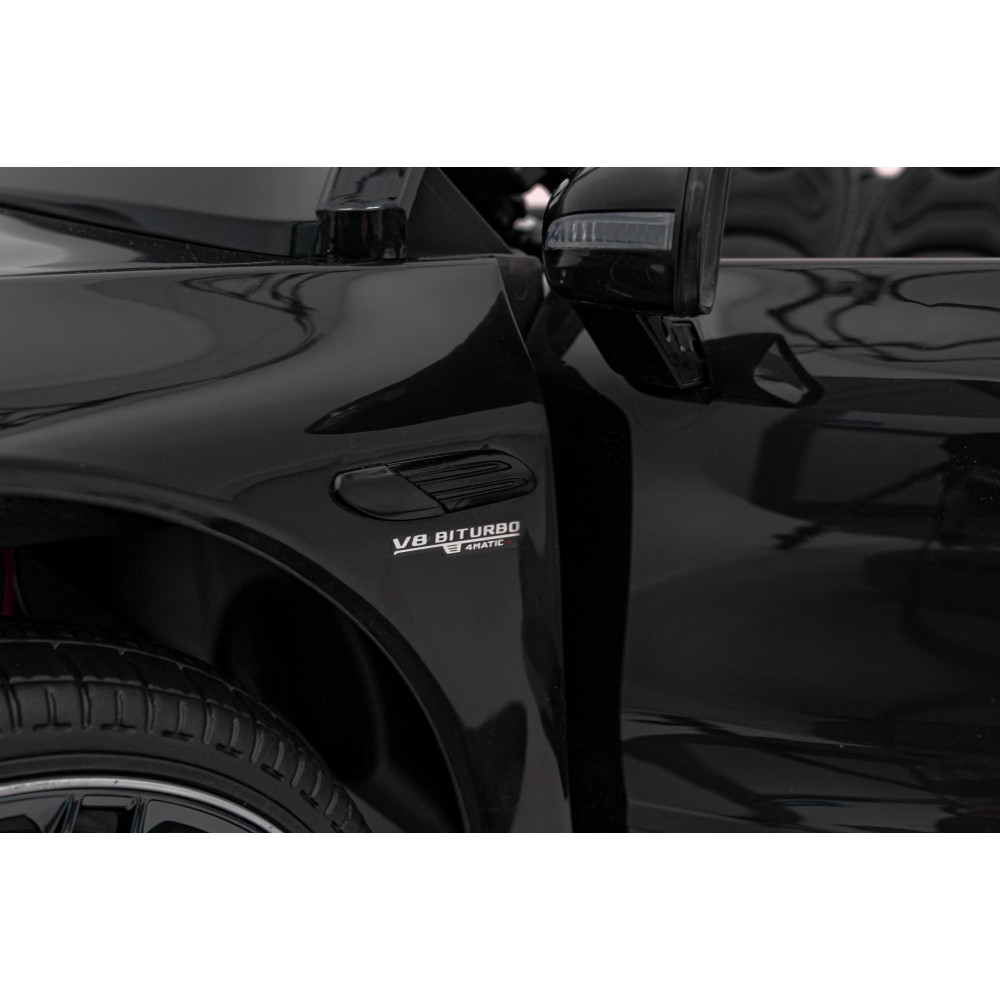 JOKO Elektrické autíčko Mercedes Benz AMG SL63 4x4, penové kolesá, kožené sedadlo, FM rádio, čierne