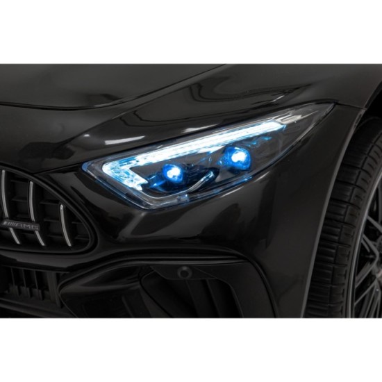 JOKO Elektrické autíčko Mercedes Benz AMG SL63 4x4, penové kolesá, kožené sedadlo, FM rádio, čierne
