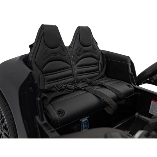 JOKO Elektrické autíčko Mercedes Benz AMG SL63 4x4, penové kolesá, kožené sedadlo, FM rádio, čierne