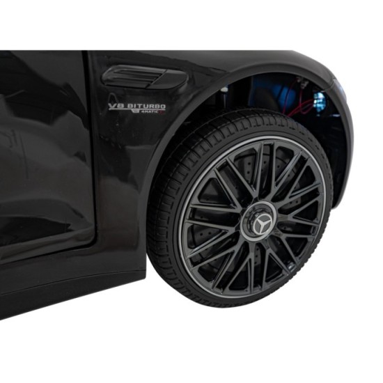 JOKO Elektrické autíčko Mercedes Benz AMG SL63 4x4, penové kolesá, kožené sedadlo, FM rádio, čierne