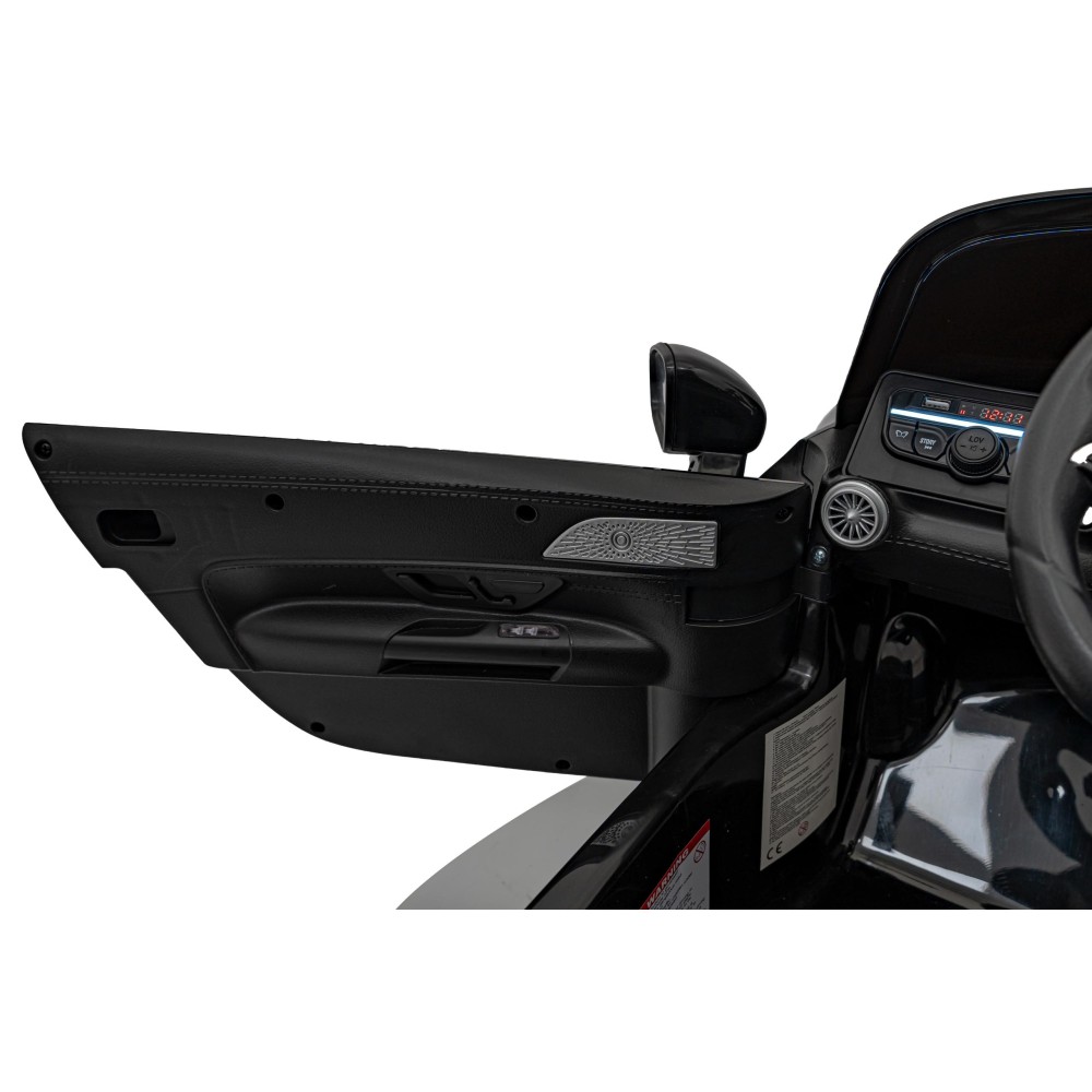 JOKO Elektrické autíčko Mercedes Benz AMG SL63 4x4, penové kolesá, kožené sedadlo, FM rádio, čierne