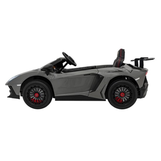 JOKO Elektrické Autíčko Lamborghini Aventador SV Strong 200W 24V, Bezkomutátorový motor, Nafukovacie kolesá, Dvojmiestne kožené 