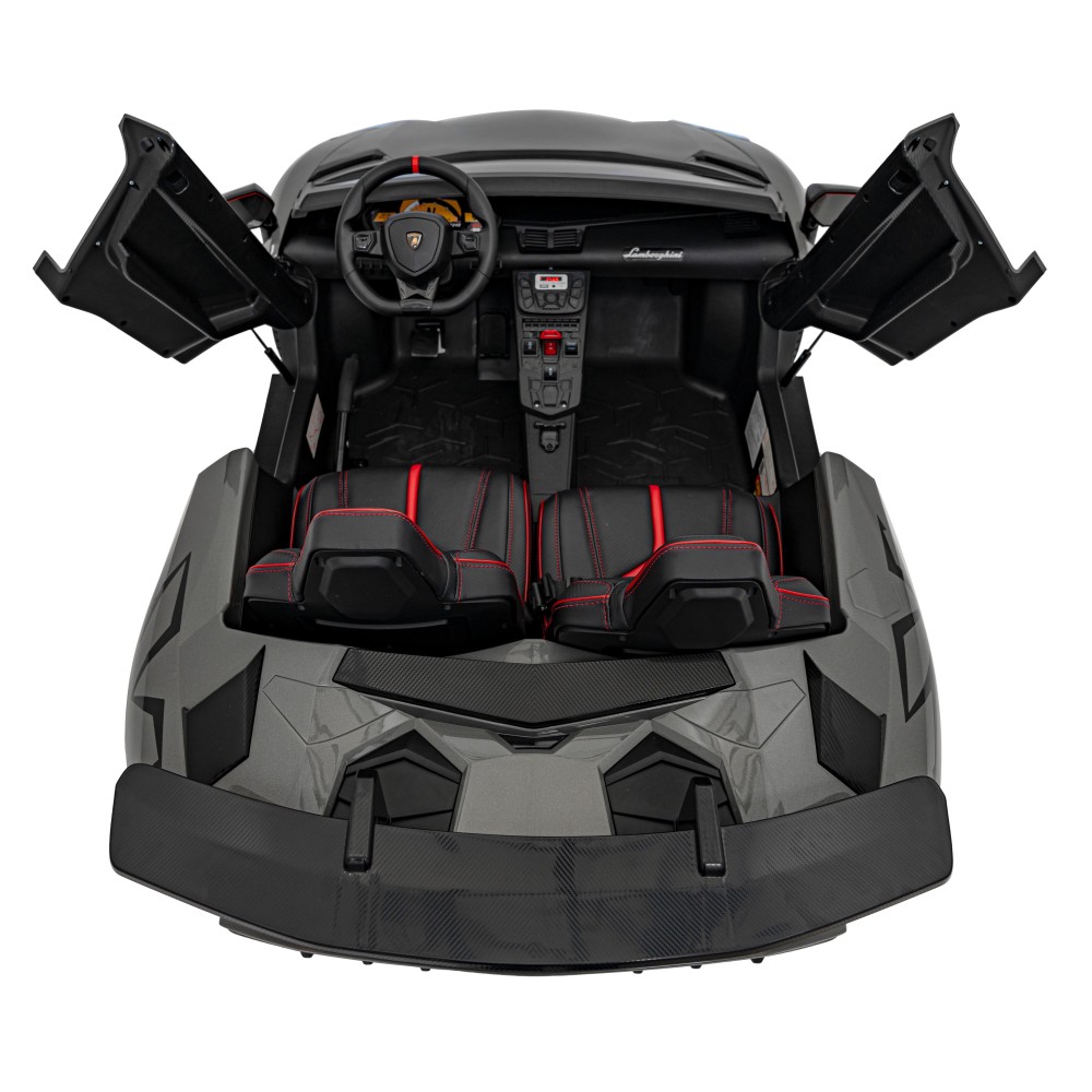 JOKO Elektrické Autíčko Lamborghini Aventador SV Strong 200W 24V, Bezkomutátorový motor, Nafukovacie kolesá, Dvojmiestne kožené 