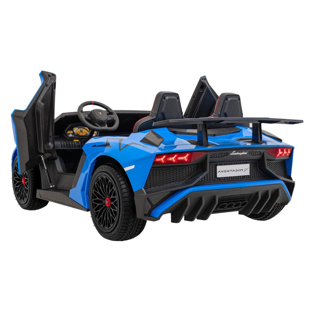 JOKO Elektrické Autíčko Lamborghini Aventador SV Strong 200W 24V, Bezkomutátorový motor, Nafukovacie kolesá, Dvojmiestne kožené