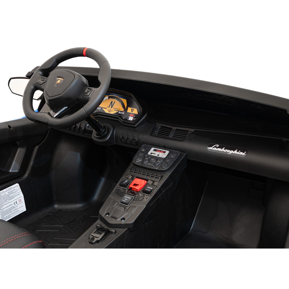 JOKO Elektrické Autíčko Lamborghini Aventador SV Strong 200W 24V, Bezkomutátorový motor, Nafukovacie kolesá, Dvojmiestne kožené