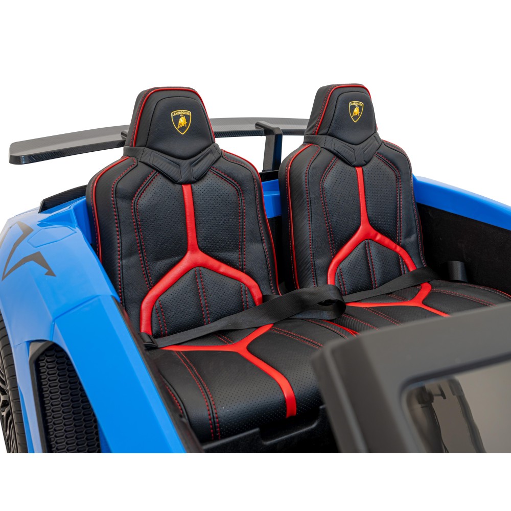 JOKO Elektrické Autíčko Lamborghini Aventador SV Strong 200W 24V, Bezkomutátorový motor, Nafukovacie kolesá, Dvojmiestne kožené