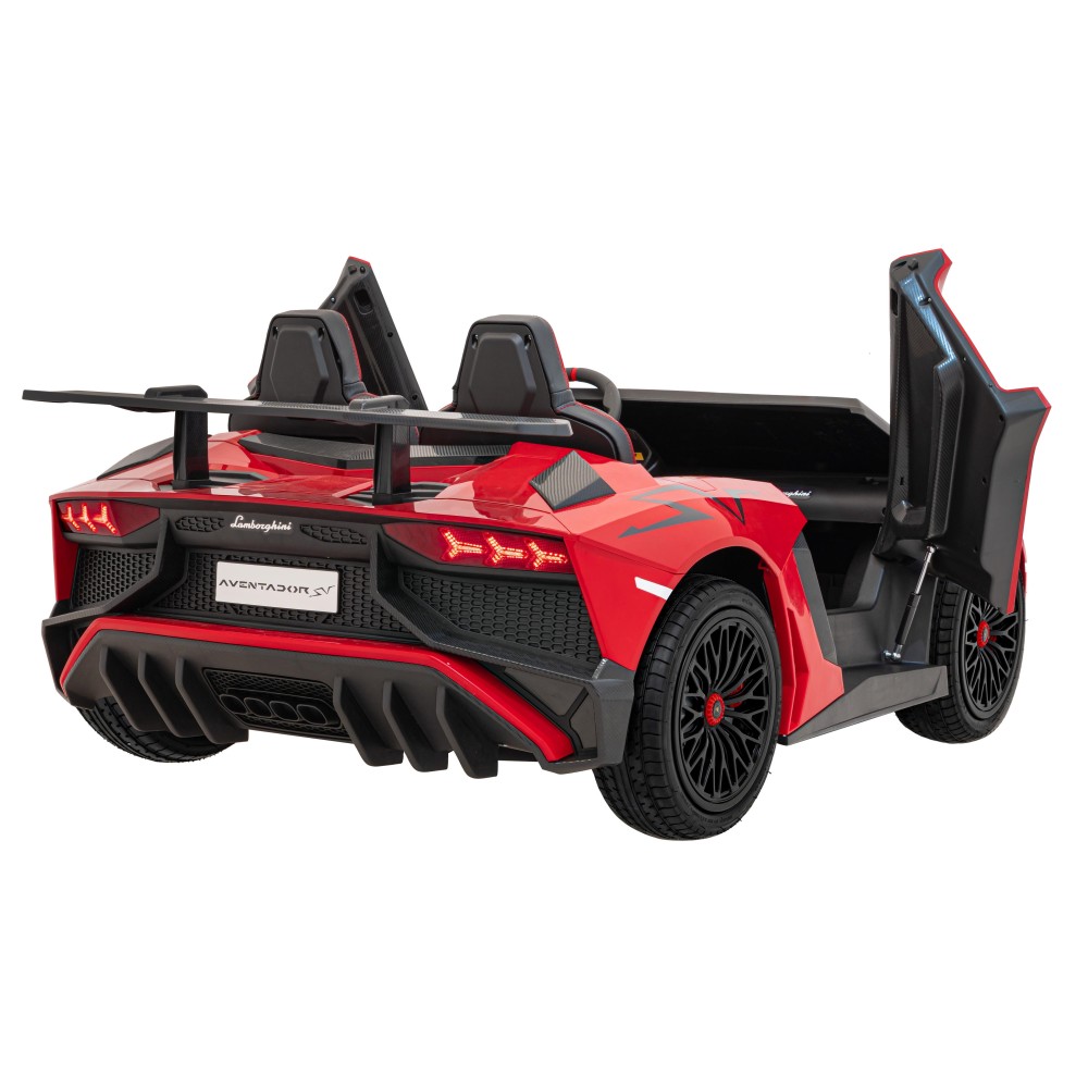 JOKO Elektrické Autíčko Lamborghini Aventador SV Strong 200W 24V, Bezkomutátorový motor, Nafukovacie kolesá, Dvojmiestne kožené