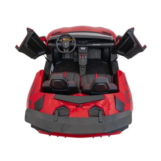 JOKO Elektrické Autíčko Lamborghini Aventador SV Strong 200W 24V, Bezkomutátorový motor, Nafukovacie kolesá, Dvojmiestne kožené