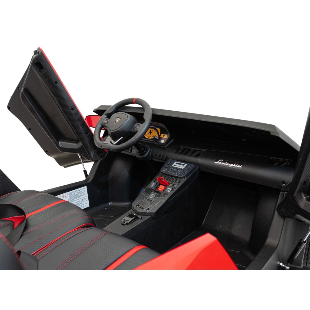 JOKO Elektrické Autíčko Lamborghini Aventador SV Strong 200W 24V, Bezkomutátorový motor, Nafukovacie kolesá, Dvojmiestne kožené