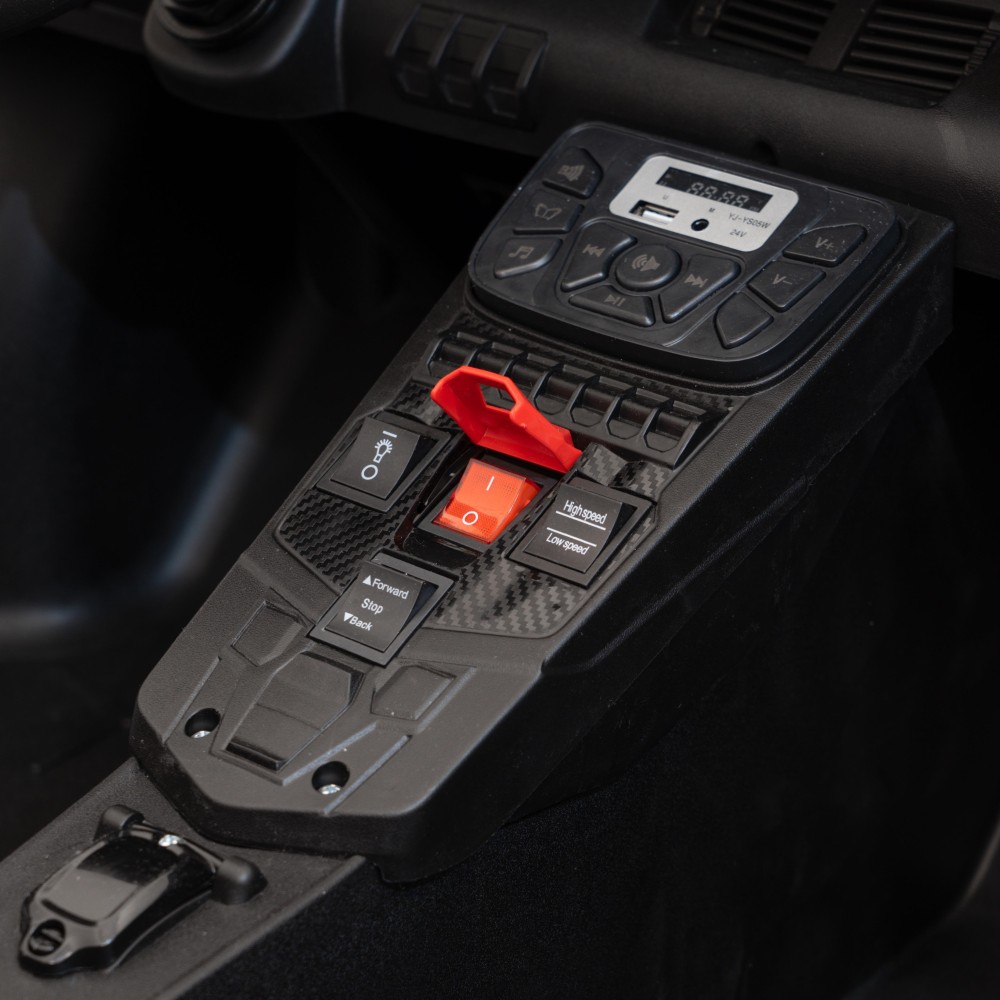 JOKO Elektrické Autíčko Lamborghini Aventador SV Strong 200W 24V, Bezkomutátorový motor, Nafukovacie kolesá, Dvojmiestne kožené