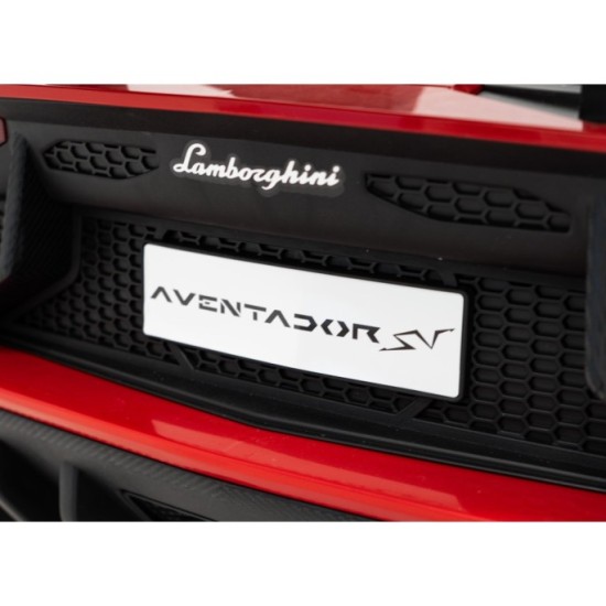 JOKO Elektrické Autíčko Lamborghini Aventador SV Strong 200W 24V, Bezkomutátorový motor, Nafukovacie kolesá, Dvojmiestne kožené