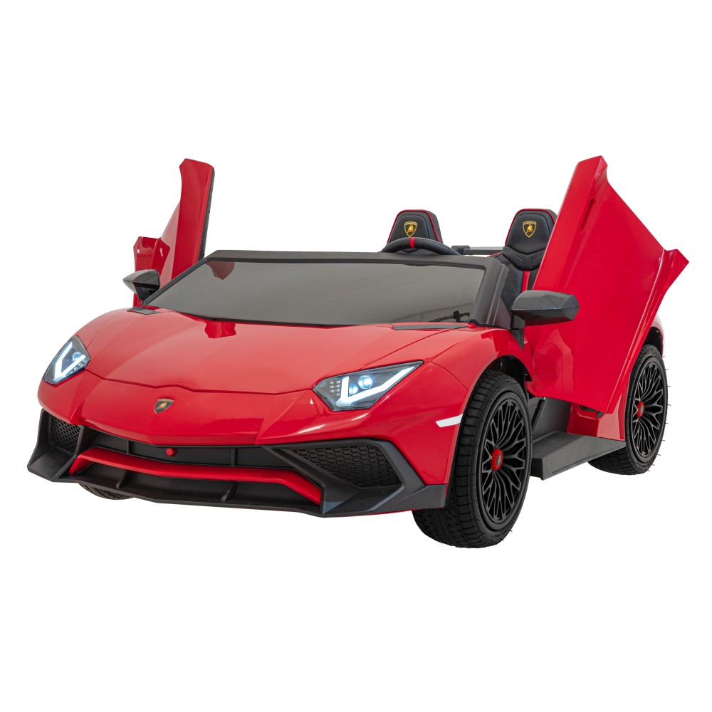 JOKO Elektrické Autíčko Lamborghini Aventador SV Strong 200W 24V, Bezkomutátorový motor, Nafukovacie kolesá, Dvojmiestne kožené