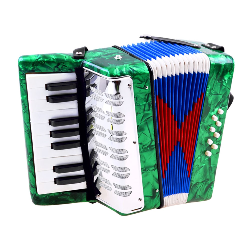 JOKO Veľký detský akordeón, harmonika pre deti 23cm x 23cm, zelený