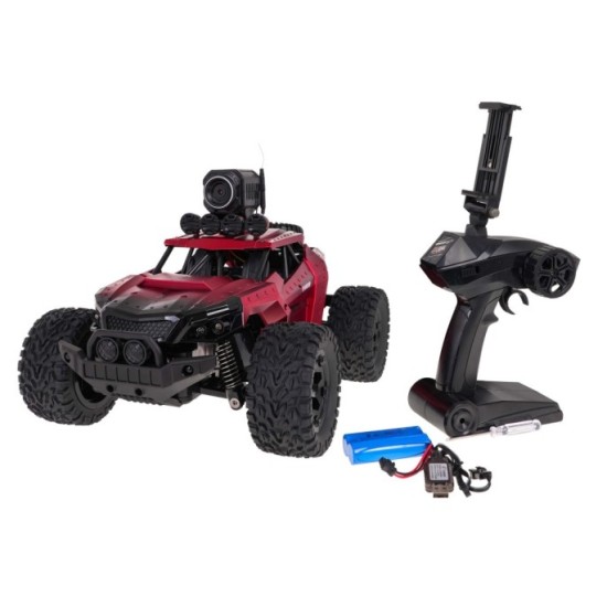 JOKO RC Kovové Auto Jeep MEGA Crawler PIONEER 1:12 s Kamerou, na diaľkové ovládanie, rýchlosť 28km/h, Dual Mode Control, červené