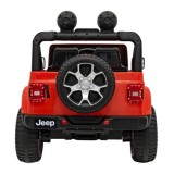 JOKO Elektrické autíčko JEEP Wrangler Rubicon 4x4, penové kolesá, kožené sedadlo, FM rádio, oranžové