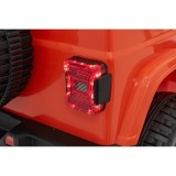 JOKO Elektrické autíčko JEEP Wrangler Rubicon 4x4, penové kolesá, kožené sedadlo, FM rádio, oranžové