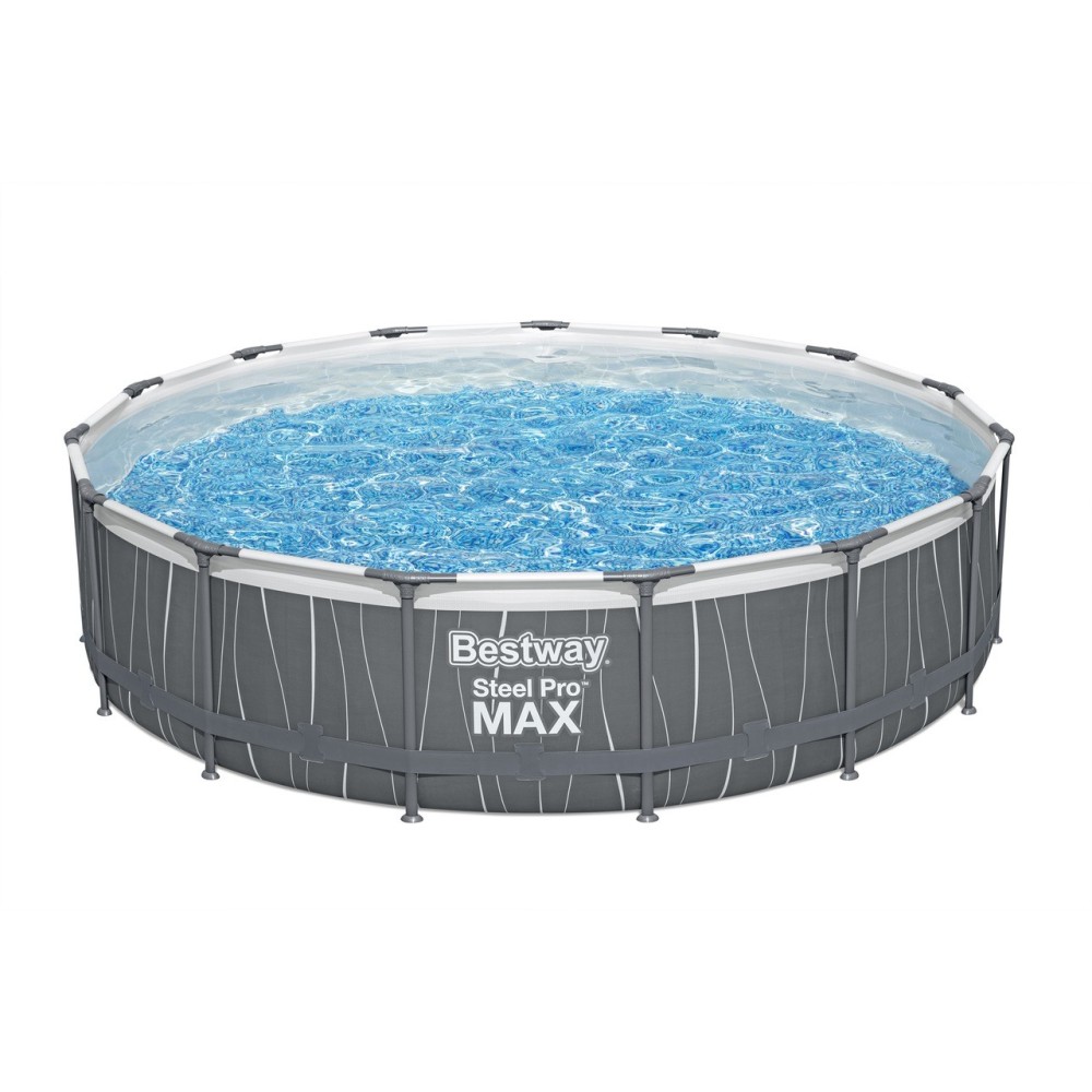 Bestway 561GD Bazén s Kovovu Konštrukciou Steel Pro MAX 457 cm x 107 cm + LED Osvetlenie + Filtračné čerpadlo, plachta, rebrík
