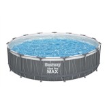 Bestway 561GD Bazén s Kovovu Konštrukciou Steel Pro MAX 457 cm x 107 cm + LED Osvetlenie + Filtračné čerpadlo, plachta, rebrík