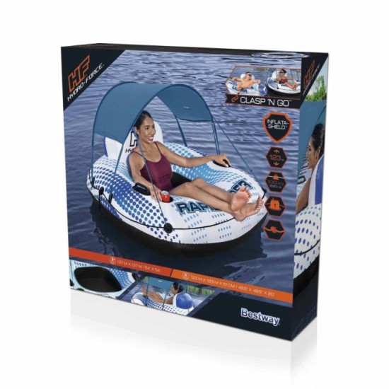 BESTWAY 43725 Nafukovacie koleso, lehátko HYDRO-Force so Slnečnou Clonou 137cm