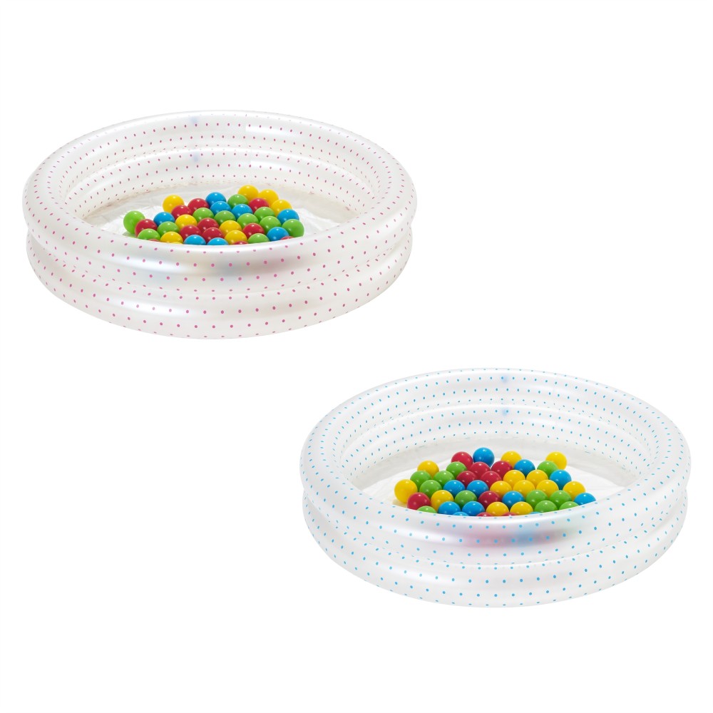 Bestway 51141 Detský Nafukovací Bazén priemer 91 cm + Loptičky 50ks, modrý