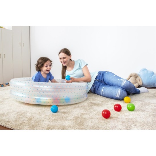 Bestway 51141 Detský Nafukovací Bazén priemer 91 cm + Loptičky 50ks, modrý
