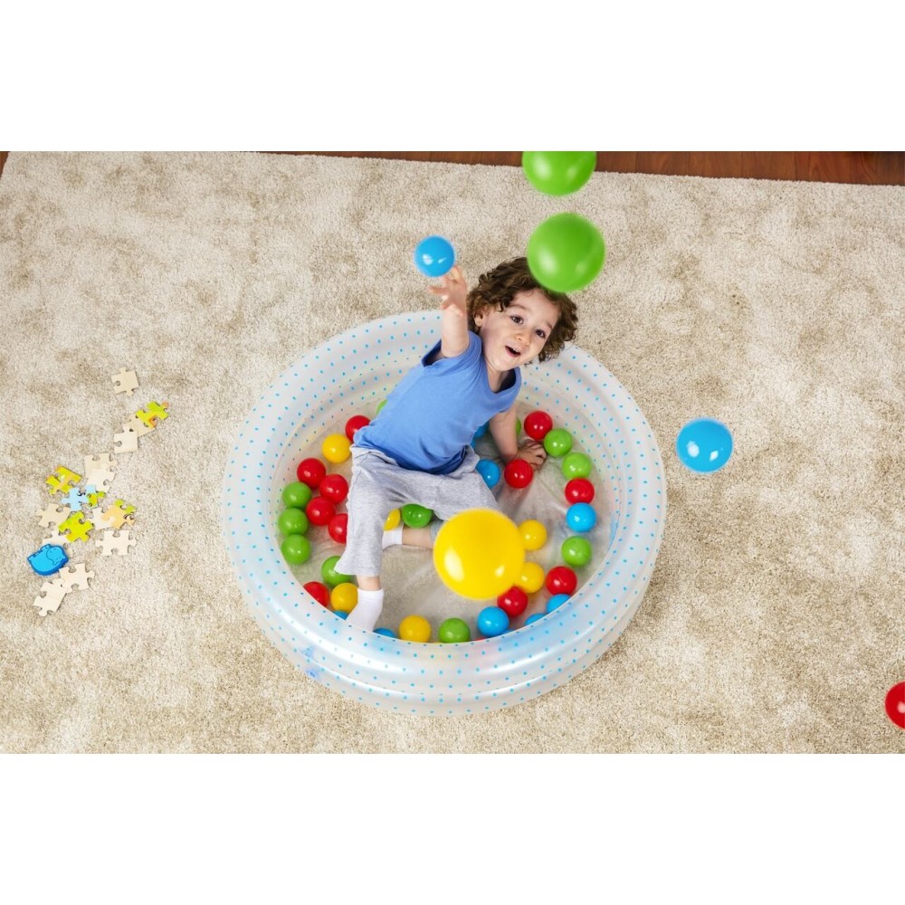 Bestway 51141 Detský Nafukovací Bazén priemer 91 cm + Loptičky 50ks, modrý