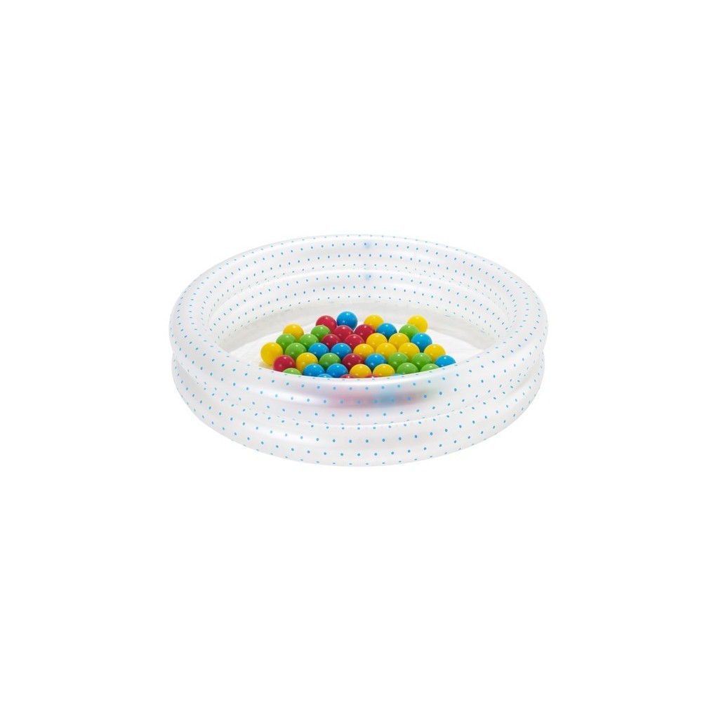 Bestway 51141 Detský Nafukovací Bazén priemer 91 cm + Loptičky 50ks, modrý
