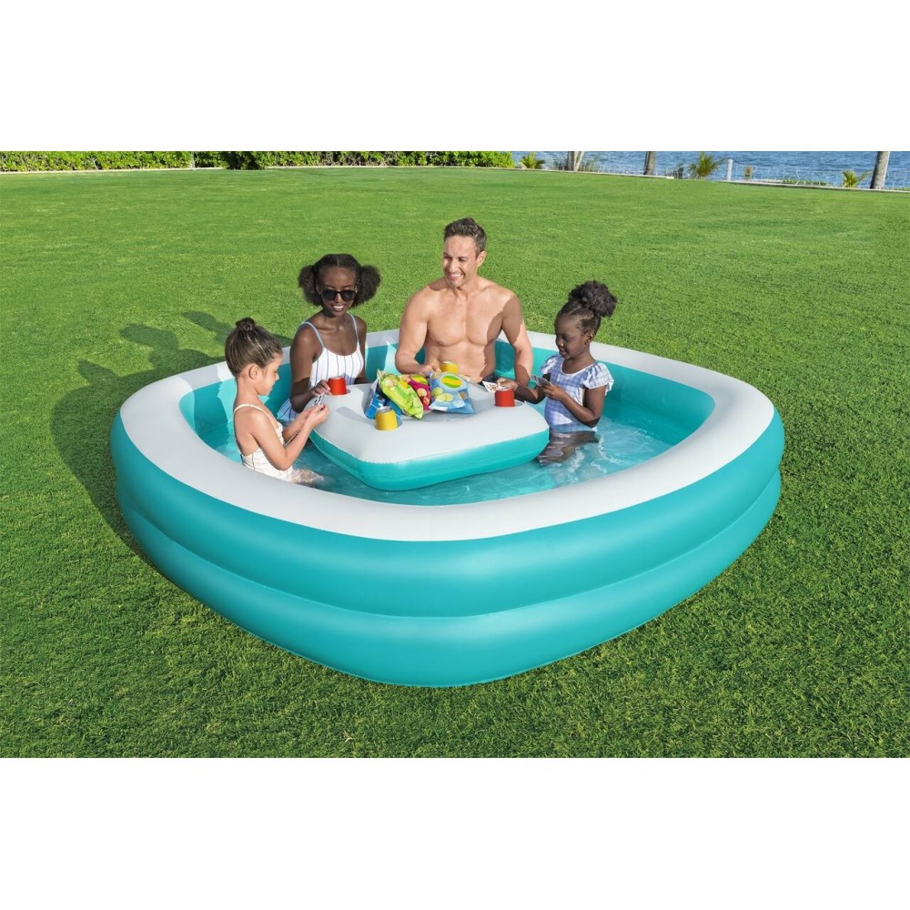 Bestway 54446 Nafukovací bazén s Plávajúcim stolíkom 218x218x48cm